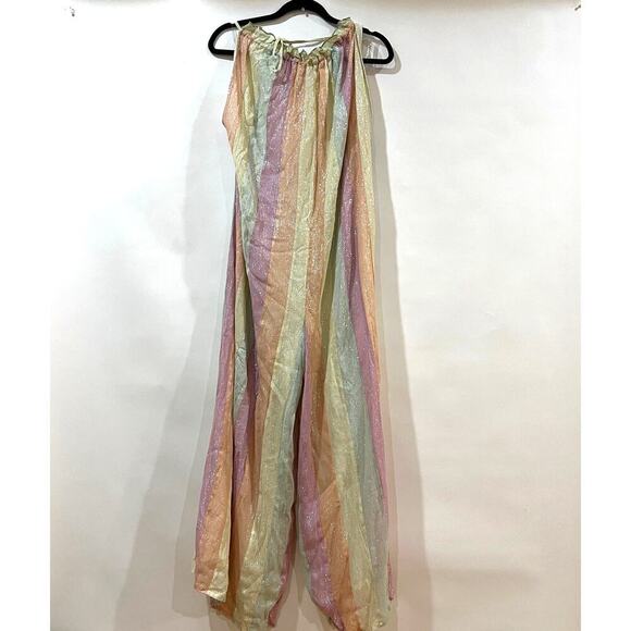 NEW Anthropologie x Sundress Sophie Jumpsuit in Marbella Mix Pastel M / L NWT - Picture 6 of 14